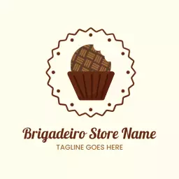 Delicious Chocolate Brigadeiro Treats for Your Sweet Cravings Logo Template