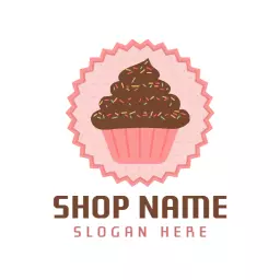 Delicious Chocolate Cupcake Design for Cake Lovers Logo Template