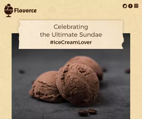 Delicious Chocolate Ice Cream Sundae Celebration Ad Template