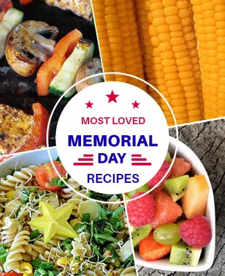 Delicious Colorful Memorial Day Recipes Collection Poster Template