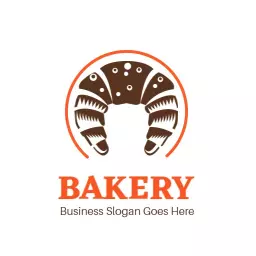 Delicious Croissant Design Featuring Bakery Elements Logo Template