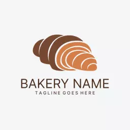 Delicious Croissant Design Representing Fresh Bakery Logo Template