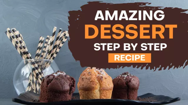 Delicious Dessert Recipe Step by Step Cooking Channel YouTube Thumbnail Template