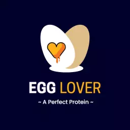 Delicious Egg Design Featuring Heart and Protein Focus Logo Template