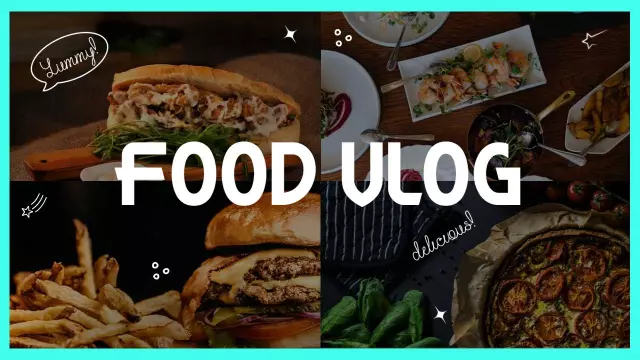 Delicious Food Vlog Culinary Journey YouTube Thumbnail Template