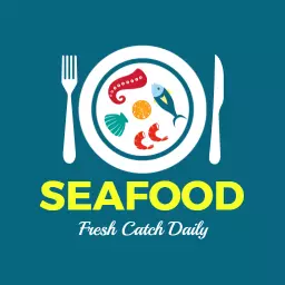 Delicious Fresh Seafood Dish with Culinary Art Logo Template