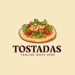 Delicious Fresh Tostadas Packed with Colorful Ingredients Logo Template