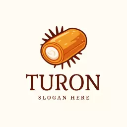 Delicious Golden Turon Dessert Exploring Filipino Food Logo Template