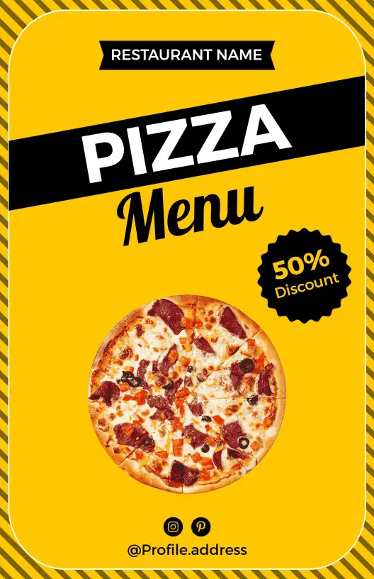 Delicious Gourmet and Brick Oven Selections Pizza Menu Template