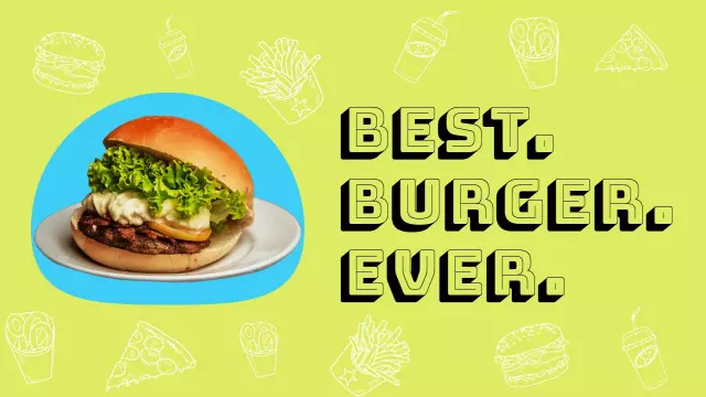Delicious Gourmet Burger Food YouTube Thumbnail Template