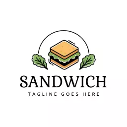 Delicious Green Leafy Sandwich with a Fresh Look Logo Template