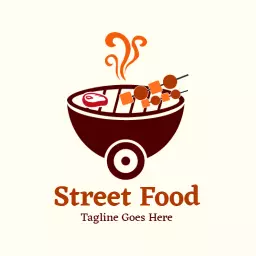Delicious Grilled Meat and Skewers Representing Street Food Logo Template