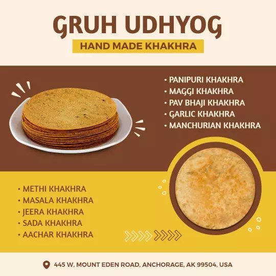 Delicious Handmade Khakhra Varieties for Food Lovers Ad Template