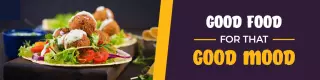 Delicious Healthy Food with Colorful Ingredients Display Banner Template