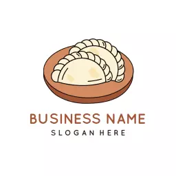 Delicious Homemade Karipap Served in a Traditional Bowl Logo Template