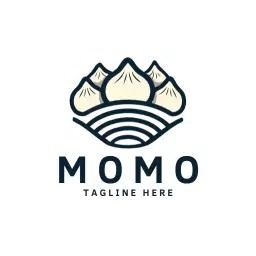 Delicious Homemade Momos Representing Authentic Nepali Cuisine Logo Template