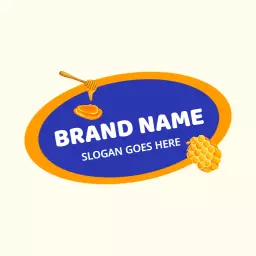Delicious Honey and Citrus Ingredients in Food Logo Template