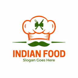 Delicious Indian Chef Hat Design Represents Food Culture Logo Template