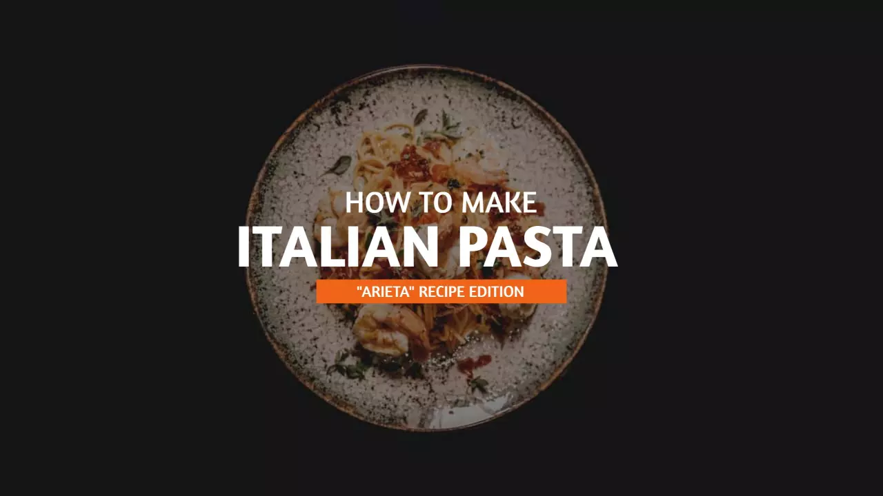 Delicious Italian Pasta Cooking Tutorial YouTube Banner Template