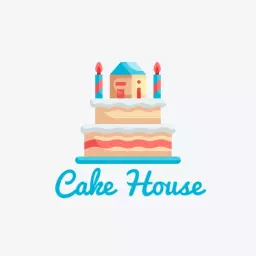 Delicious Layered Birthday Cake Design for Cake Logo Template