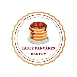 Delicious Layered Pancake Design for Cake Bakery Logo Template