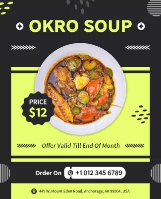 Delicious Okro Soup Promotional Flyer Template