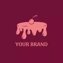 Delicious Pink Cake Design for Your Bakery Brand Logo Template