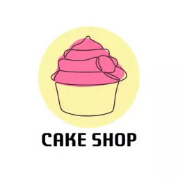 Delicious Pink Cupcake Design for Your Cake Shop Logo Template