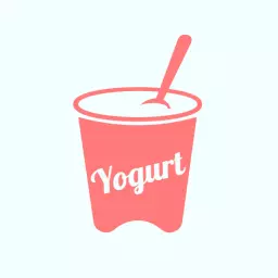 Delicious Pink Yogurt Cup with a Spoon on Top Logo Template
