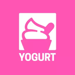 Delicious Pink Yogurt Delight Featuring Whipped Topping Logo Template
