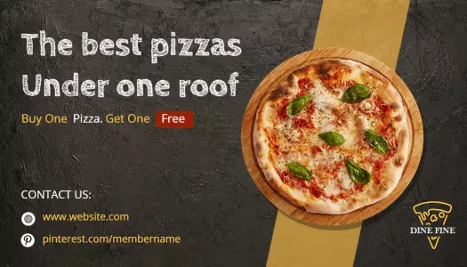 Delicious Pizza Restaurant Promotion Business Card Template