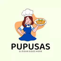 Delicious Pupusas Served by Cheerful Chef Logo Template