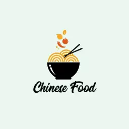 Delicious Ramen Noodles and Chopsticks for Chinese Food Logo Template