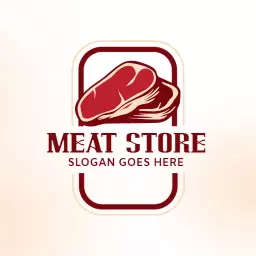 Delicious Red Meat Selection Featured in Store Logo Template