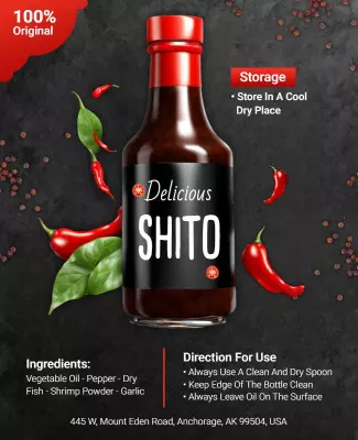 Delicious Shito Branding Flyer Template