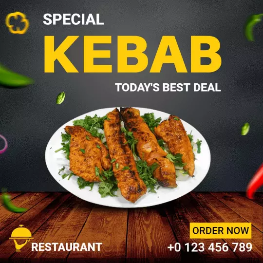 Delicious Special Kebab Today's Best Deal Ad Template