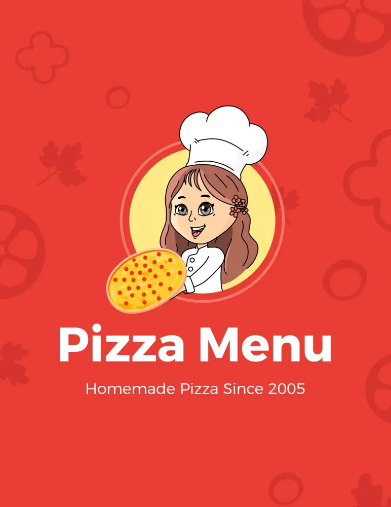 Delicious Specialty Pizzas with Unique Toppings and Flavors Pizza Menu Template