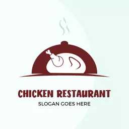 Delicious Steaming Chicken Dish At A Cozy Restaurant Logo Template
