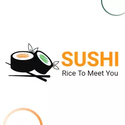 Delicious Sushi Roll Highlighting Fresh Ingredients Logo Template
