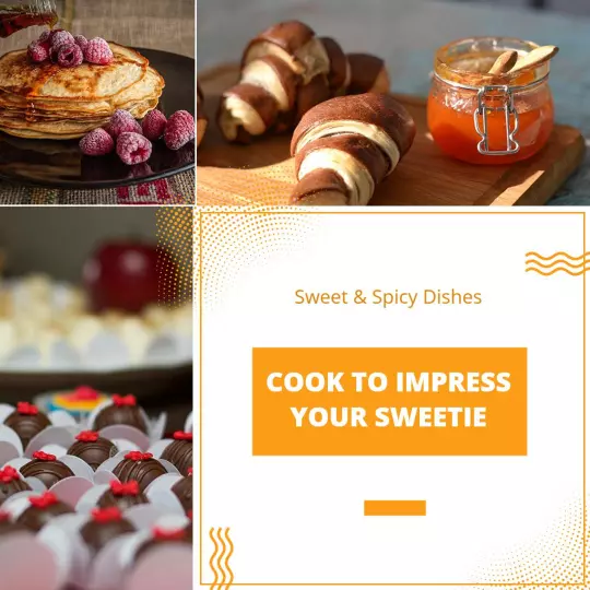Delicious Sweet and Spicy Bakery Treats for Your Sweetie Ad Template