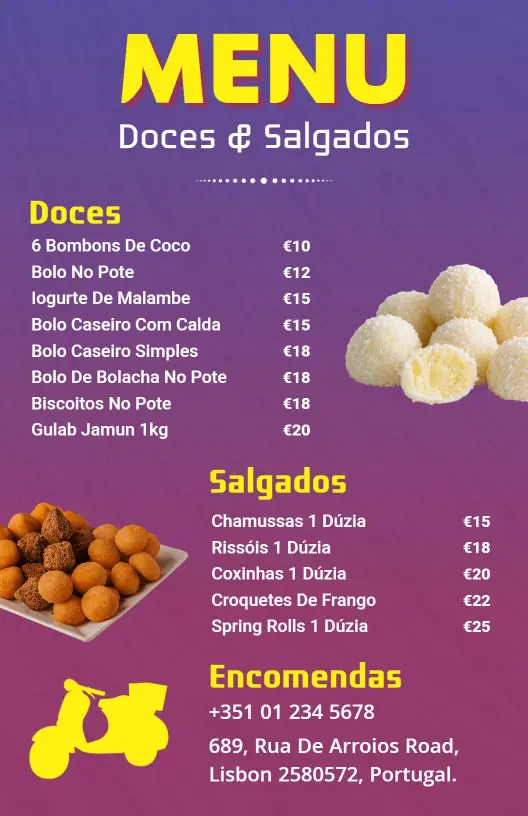 Delicious Sweet Treats and Unique Sweets Dessert Menu Template