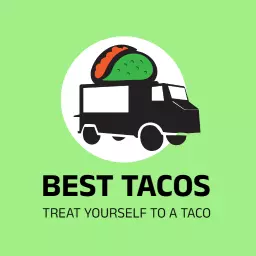 Delicious Tacos Served from a Vibrant Food Truck Logo Template