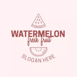 Delicious Watermelon Fresh Fruit Logo Showcasing Refreshing Flavors Logo Template