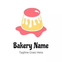 Delicious Yellow and Pink Cake Design for Bakery Logo Template