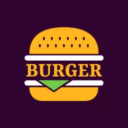 Delicious Yellow Burger Delight with Tasty Ingredients Logo Template