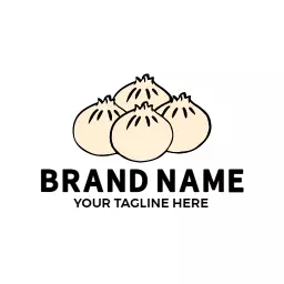 Deliciously Steamed Filling Asian Momos for Food Lovers Logo Template