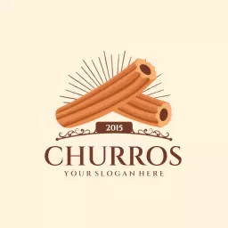 Deliciously Sweet Cinnamon Churros for Your Dessert Logo Template