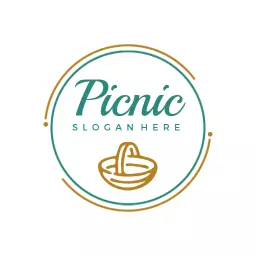 Delightful Basket Design Emphasizing Outdoor Picnic Fun Logo Template