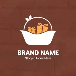 Delightful Gift Hamper with Festive Presents Logo Template
