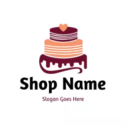 Delightful Multi-Tier Cake Design for Sweet Celebrations Logo Template